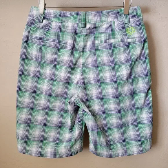 Puma Men's Plaid Golf Shorts - Picture 8 of 16
